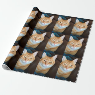 Orange tabby katt presentpapper
