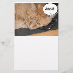 Orange Tabby katt saknas Brevpapper
