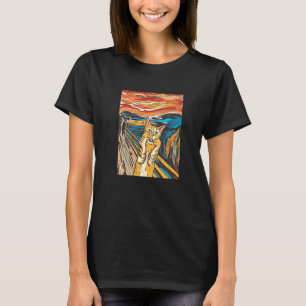 Orange Tabby Katt Skriker Parodi Grafik T Shirt
