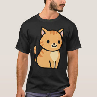 Orange Tabby katt Sticker T Shirt