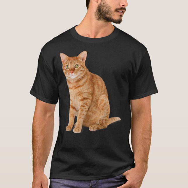 Orange Tabby katt T-Shirt (Framsida)