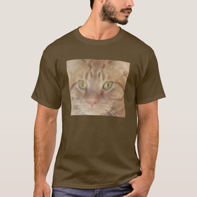 Orange Tabby katt T-shirt (Framsida)