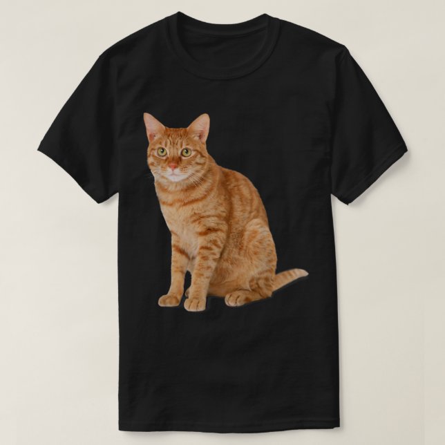 Orange Tabby katt T Shirt (Design framsida)