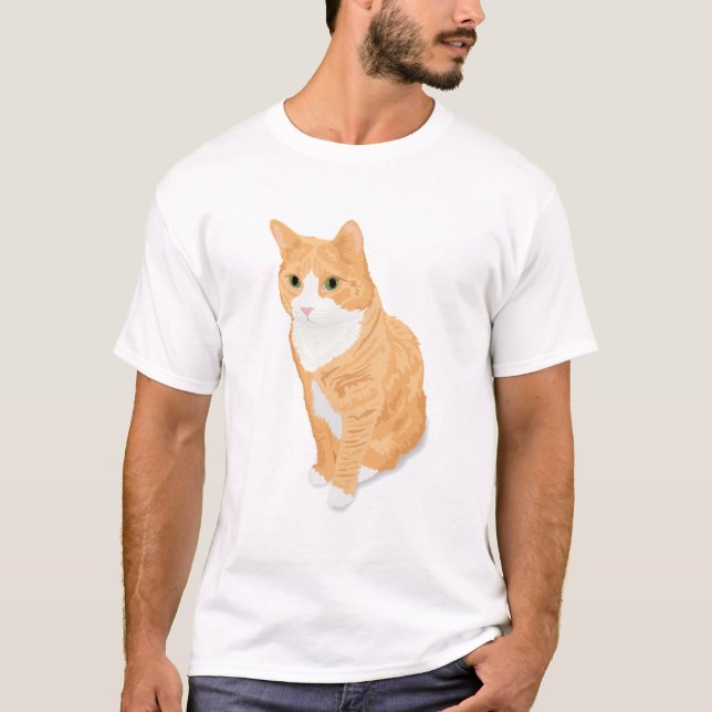Orange tabby katt t shirt (Framsida)