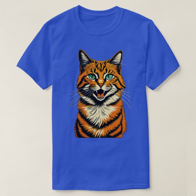 Orange Tabby katt T Shirt (Design framsida)