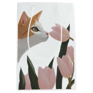 Orange Tabby Katt Tulpan Kärlek