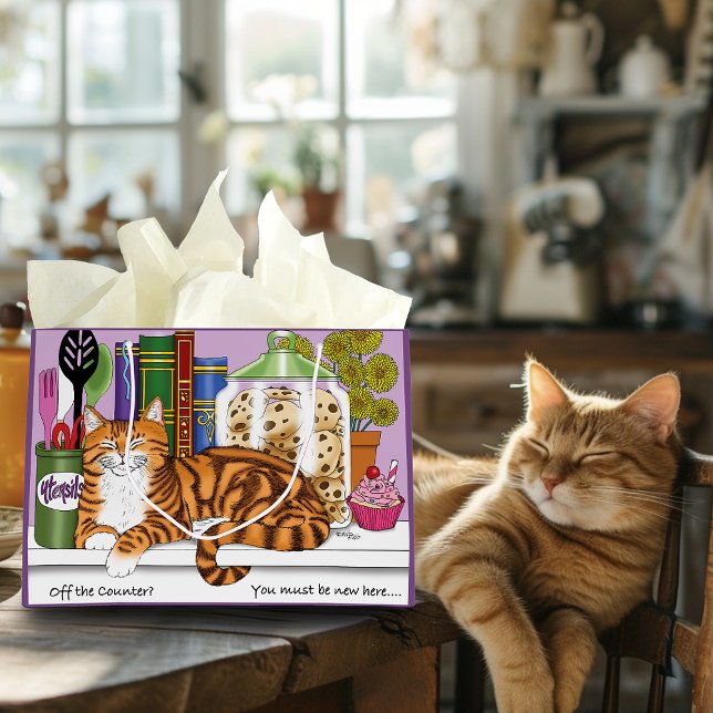 Orange Tabby Kitchen Counter Top Cat (Skapare uppladdad)