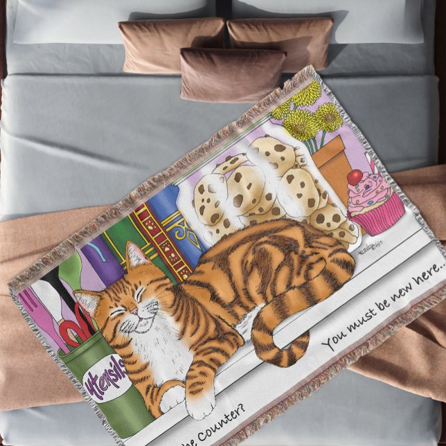Orange Tabby Kitchen Counter Top Cat Mysfilt (Skapare uppladdad)