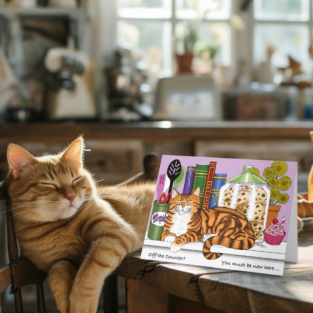 Orange Tabby Kitchen Counter Top Kort (Skapare uppladdad)