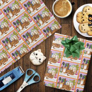 Orange Tabby Kitchen Counter Top Presentpapper