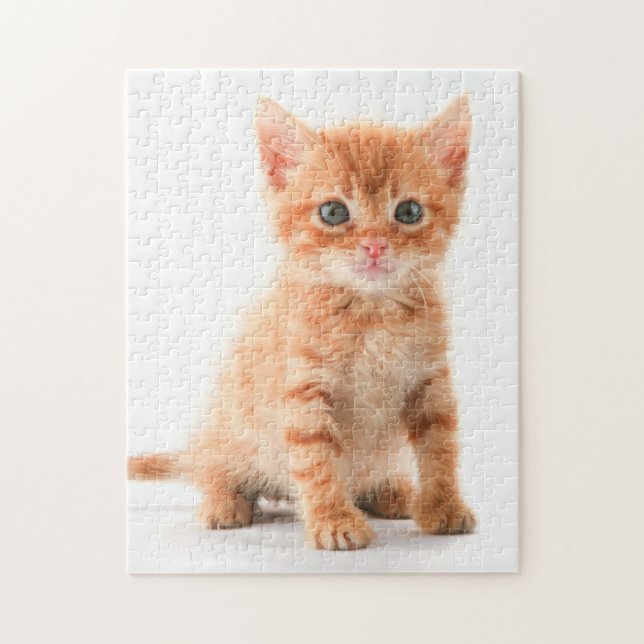 Orange Tabby Kitten Jigszle Puzzle Pussel (Vertikal)