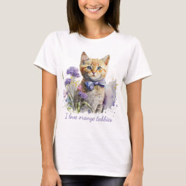 Orange Tabby Kitten med vattenfärgen Bow Tie T Shirt