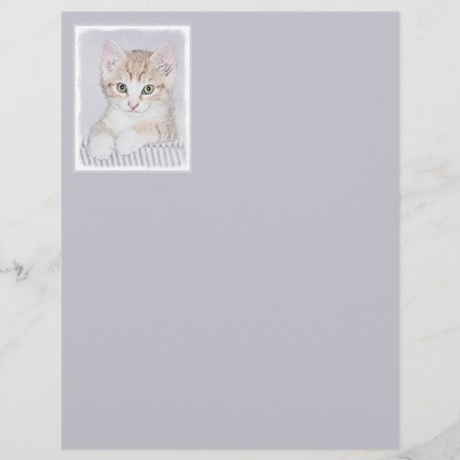 Orange Tabby Kitten Painting - Originalkassett (Framsida)