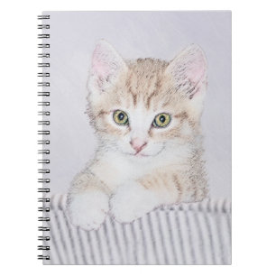 Orange Tabby Kitten Painting - Originalkassett Anteckningsbok