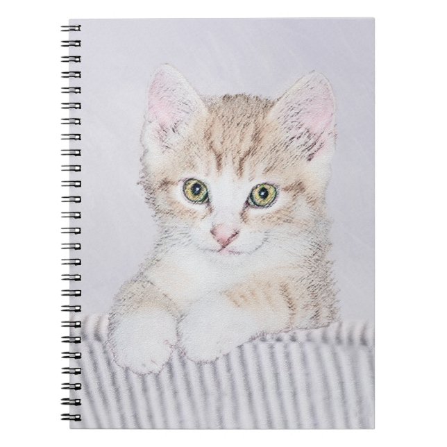 Orange Tabby Kitten Painting - Originalkassett Anteckningsbok (Framsidan)