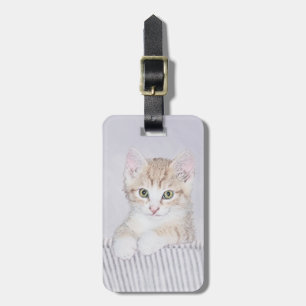 Orange Tabby Kitten Painting - Originalkassett Bagagebricka