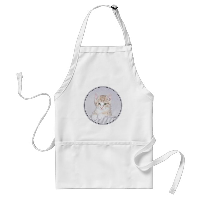 Orange Tabby Kitten Painting - Originalkassett Förkläde (Framsidan)