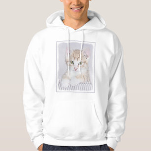 Orange Tabby Kitten Painting - Originalkassett Hoodie