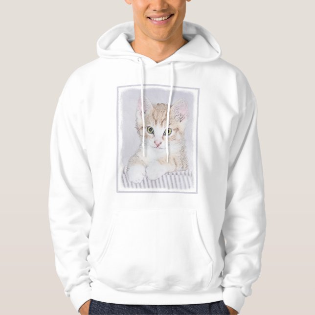 Orange Tabby Kitten Painting - Originalkassett Hoodie (Framsida)