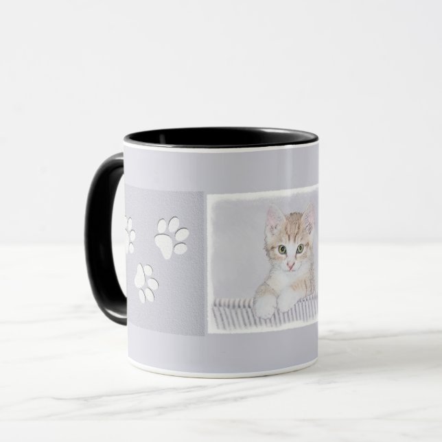 Orange Tabby Kitten Painting - Originalkassett Mugg (Framsida vänster)