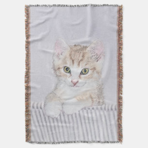 Orange Tabby Kitten Painting - Originalkassett Mysfilt