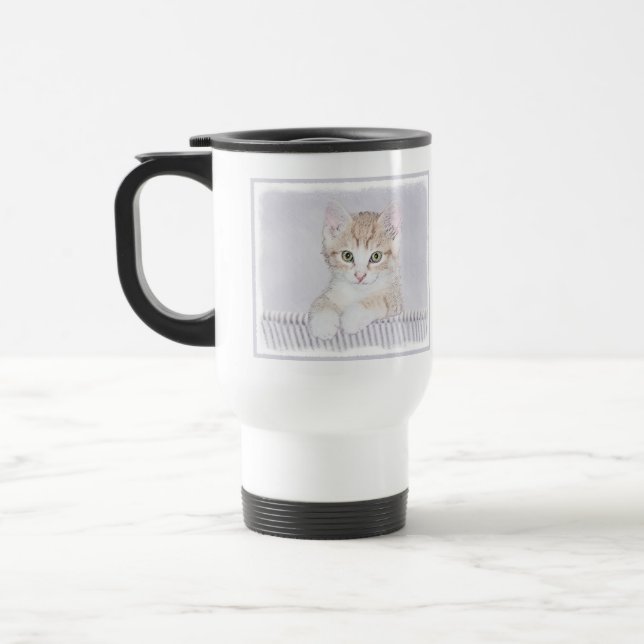 Orange Tabby Kitten Painting - Originalkassett Resemugg (Vänster)