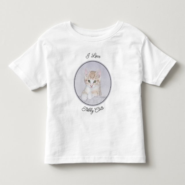 Orange Tabby Kitten Painting - Originalkassett T Shirt (Framsida)
