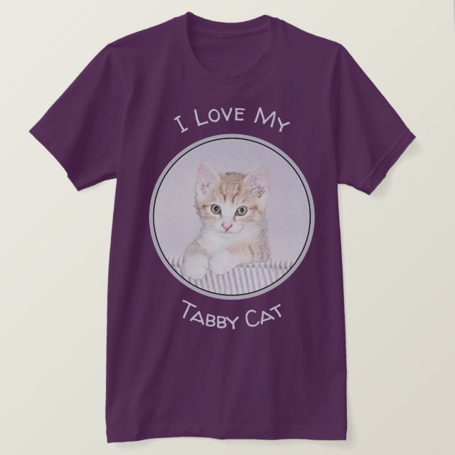 Orange Tabby Kitten Painting - Originalkassett T Shirt (Design framsida)