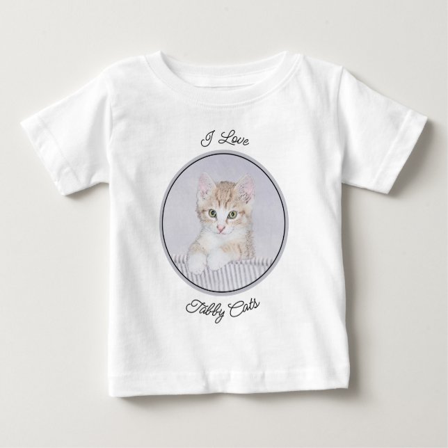 Orange Tabby Kitten Painting - Originalkassett T Shirt (Framsida)