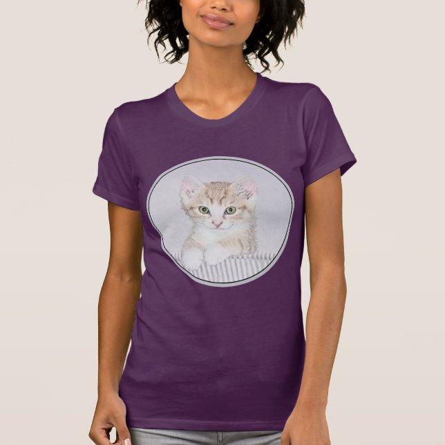 Orange Tabby Kitten Painting - Originalkassett T Shirt (Framsida)