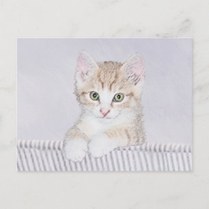 Orange Tabby Kitten Painting - Originalkassett Vykort