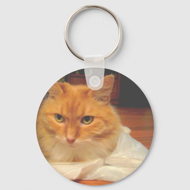 Orange Tabby Nyckelring (Framsida)