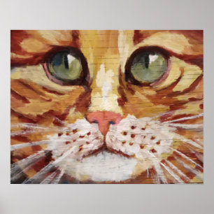 Orange Tabby Painting Detaljer Poster