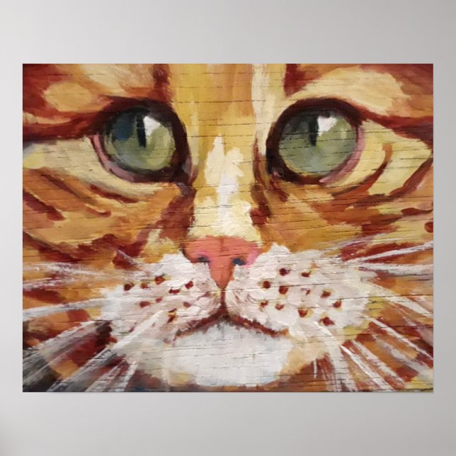Orange Tabby Painting Detaljer Poster (Framsidan)