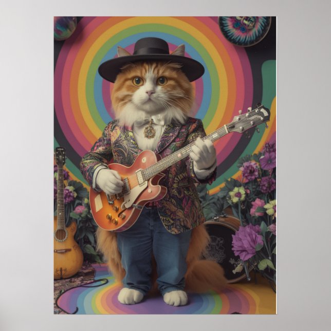 Orange Tabby Rocker Poster (Framsidan)