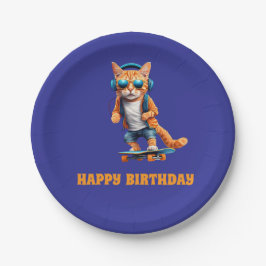 Orange Tabby Skateboarder