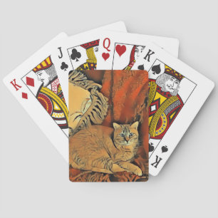 Orange Tabby Spel Kort