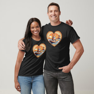 Orange Tabby Surfing Cat T Shirt