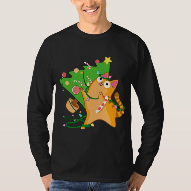 Orange Tabby till julklapp med Zoomies julafton tr T Shirt (Framsida)