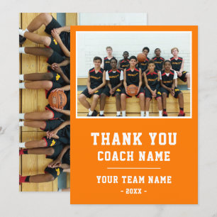 Orange Tack coach-kort Lagnamn Foto Kort