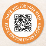 Orange Tack Scan Me Promotive QR-kod Underlägg Papper Rund<br><div class="desc">QR-kod för säljfrämjande små företag underlägg med orange gräns och din egen QR-kod och anpassningsbar-text i en kurva runt QR-koden. Tack för din personlig med Knappen för vänteläge med din QR-kod och anpassningsbar.</div>