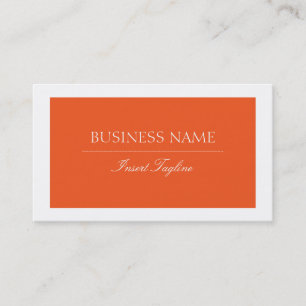 Orange Tagline Visitkort