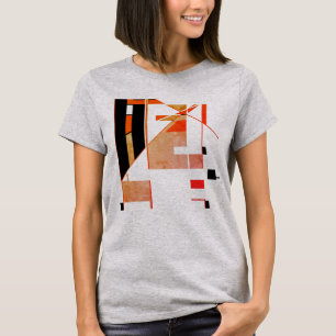 Orange Tan Black Southwest Art-inspirerad Abstrakt T Shirt