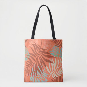 Orange Tangerine Löv Tote Tygkasse