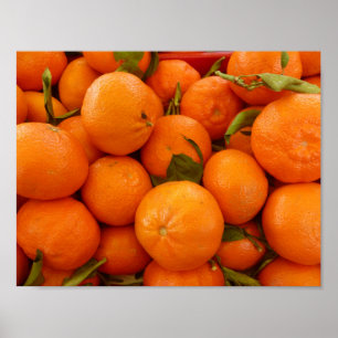 ORANGE TANGERINES PHOTOGRAPHY FRUKT FOOD TAPET POSTER