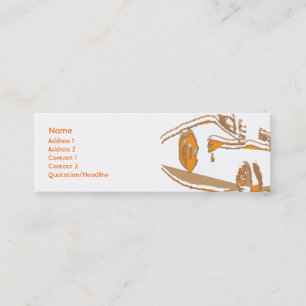 Orange tänkande - smala mini visitkort