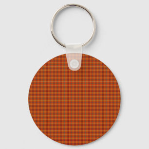 Orange Tartan Keychain Nyckelring