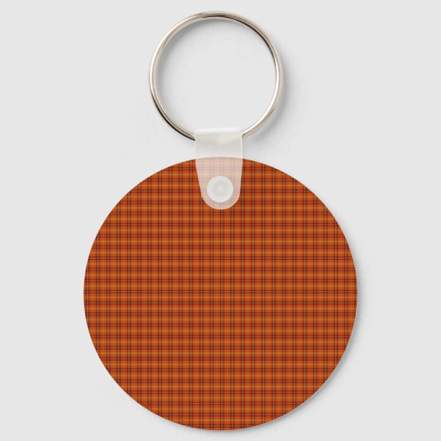 Orange Tartan Keychain Nyckelring (Framsida)