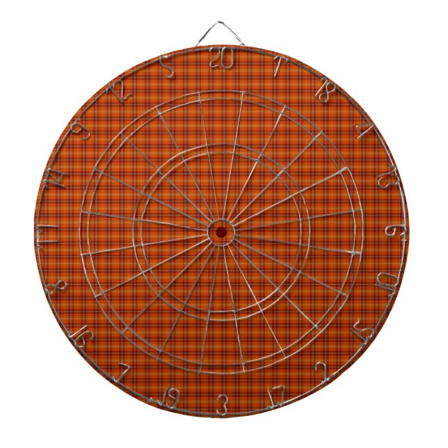 Orange Tartan Metall Cage Dartboard Darttavla (Framsidan)