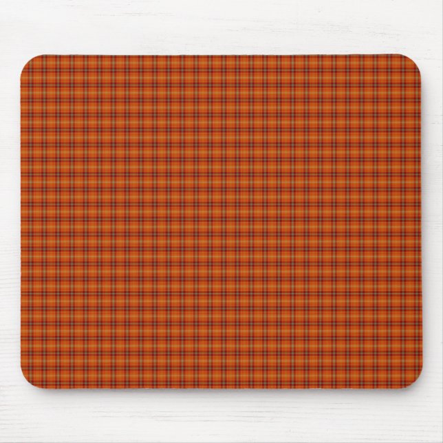 Orange Tartan Mousepad Musmatta (Framsidan)